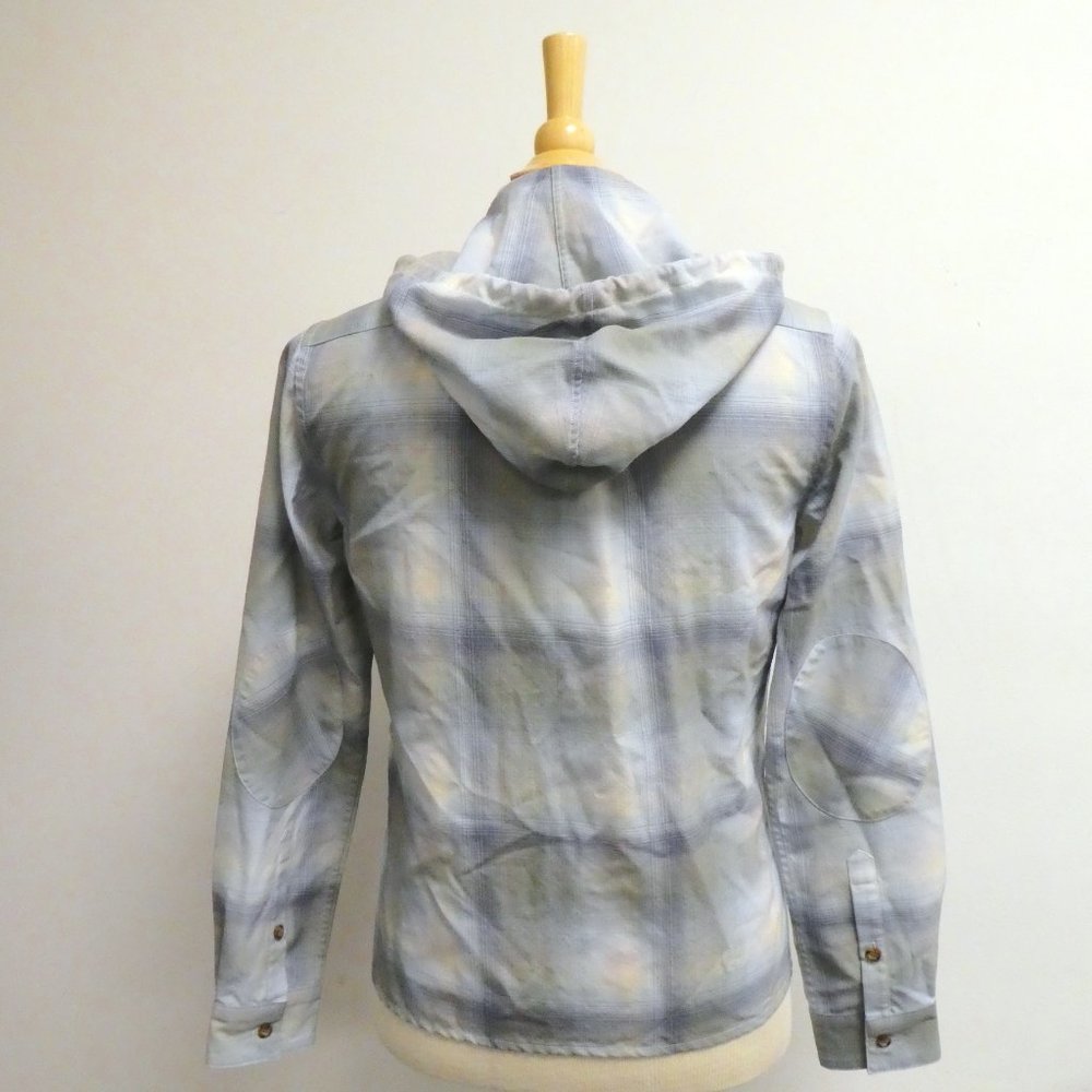 Pendleton Blue Plaid Hooded Wool Utility Shirt Ja… - image 1